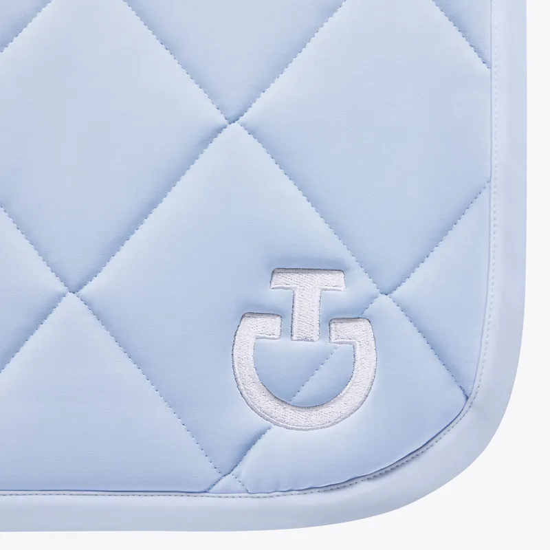 Cavalleria Toscana Diamond Quilted Jersey Show Jump Saddle Pad Sky Blue Full-1