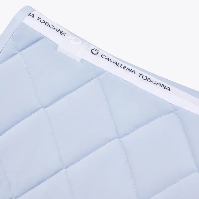 Cavalleria Toscana Diamond Quilted Jersey Show Jump Saddle Pad Sky Blue Full-2