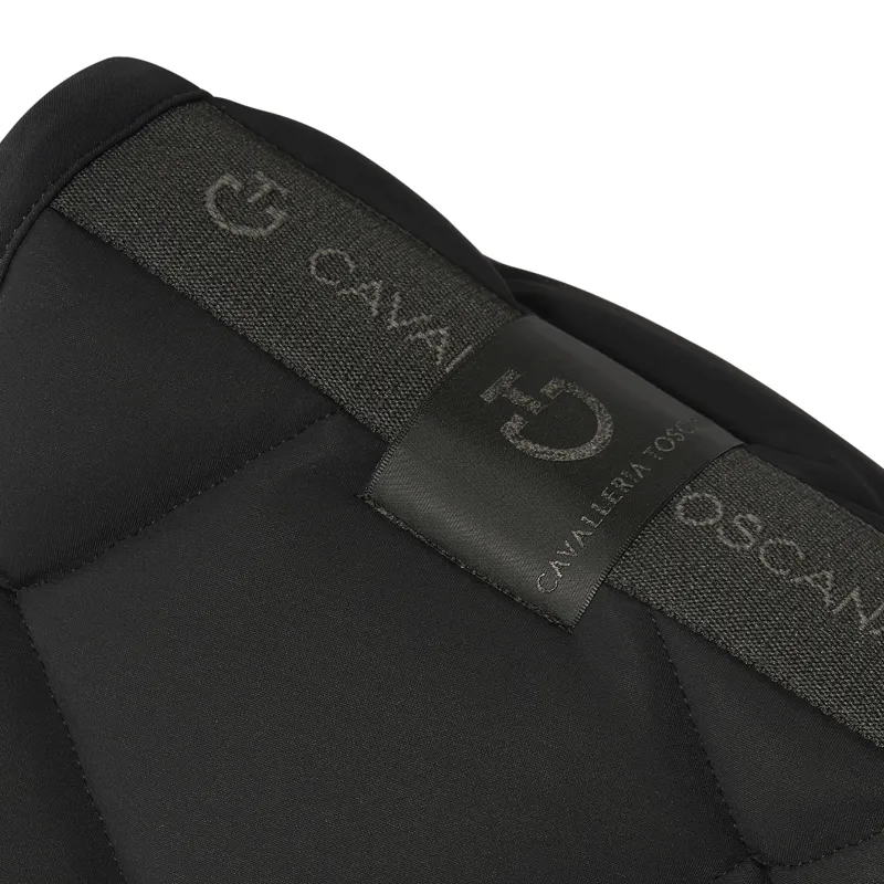 Cavalleria Toscana Diamond Quilted Jersey Show Jump Saddle Pad Black Full-2