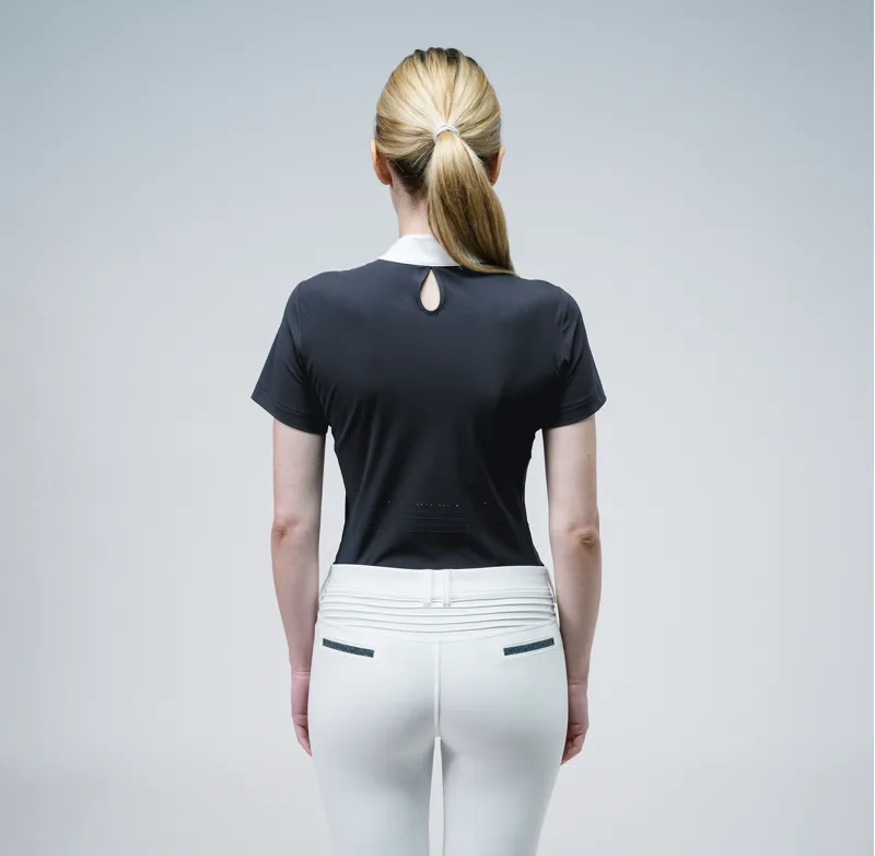 Samshield Loise Crystal Leaf Competition Shirt Navy-1