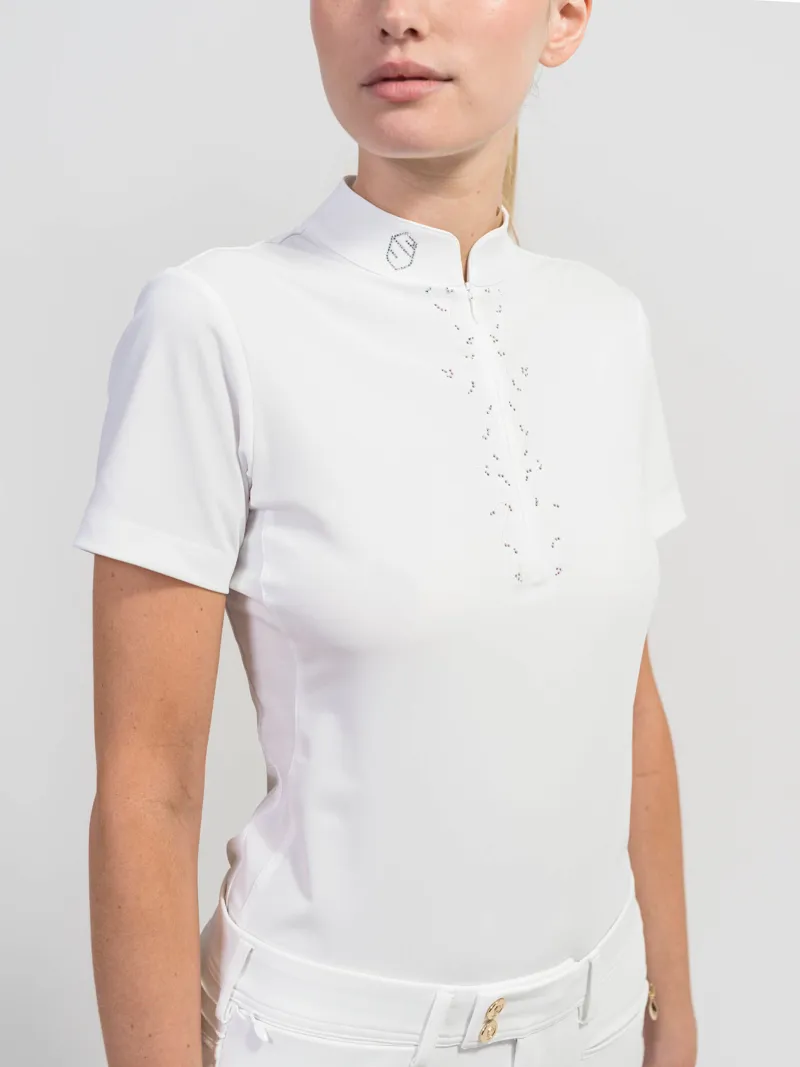 Samshield Loise Crystal Leaf Competition Shirt White