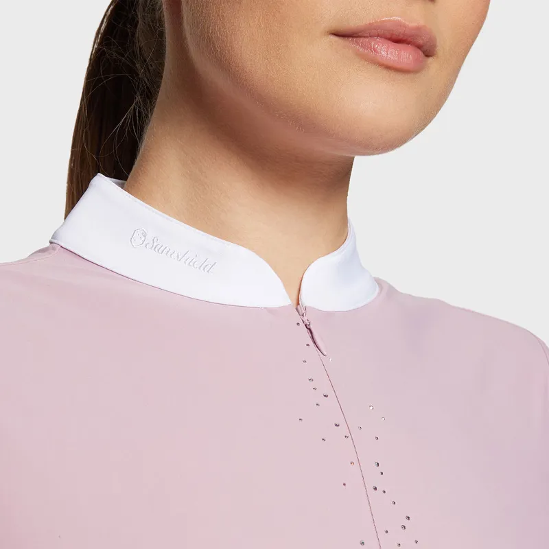 Samshield Louison Crystal Short Sleeved Competition Shirt Pink Blush-2