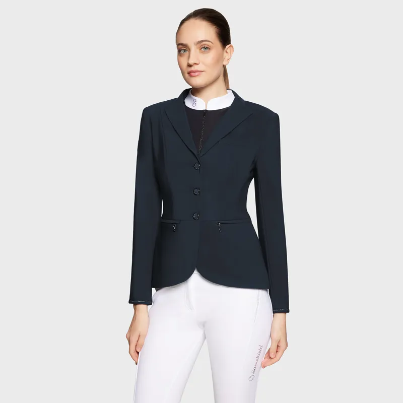 Samshield Victorine Crystal Fabric Tall Competition Jacket -Navy