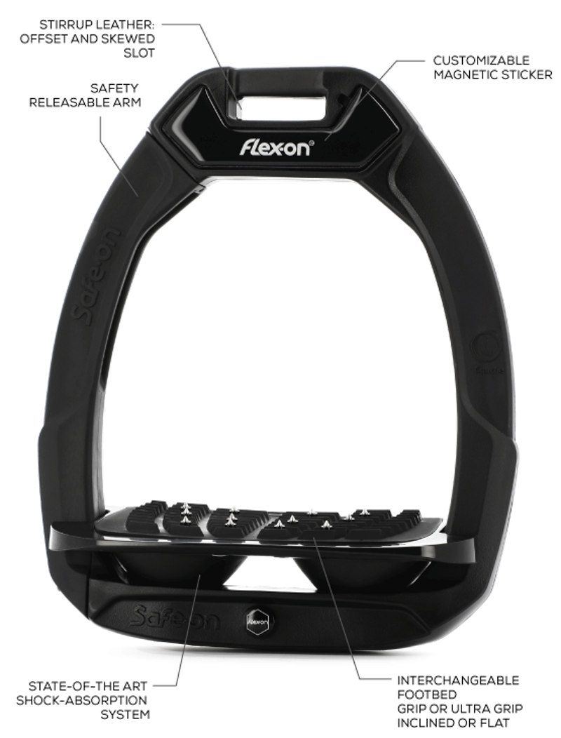 Flex-On Safe On Safety Stirrup Brown/Grey/Grey-1