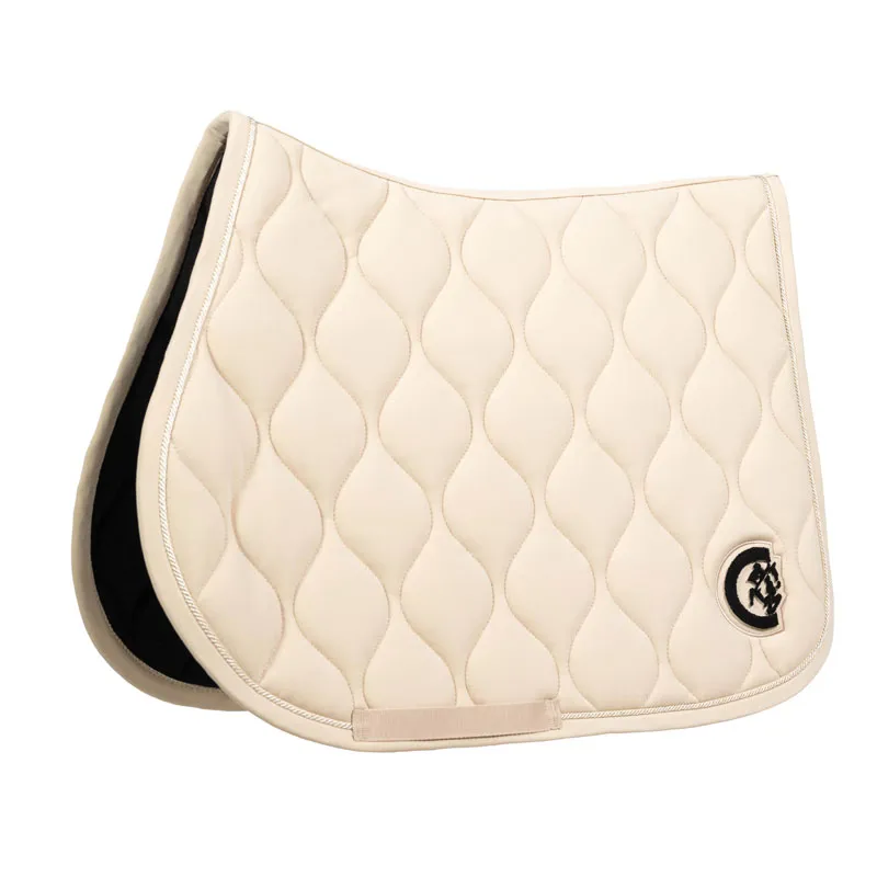 Kentucky Horsewear Jumping Saddle Pad Wave 3D Logo Beige