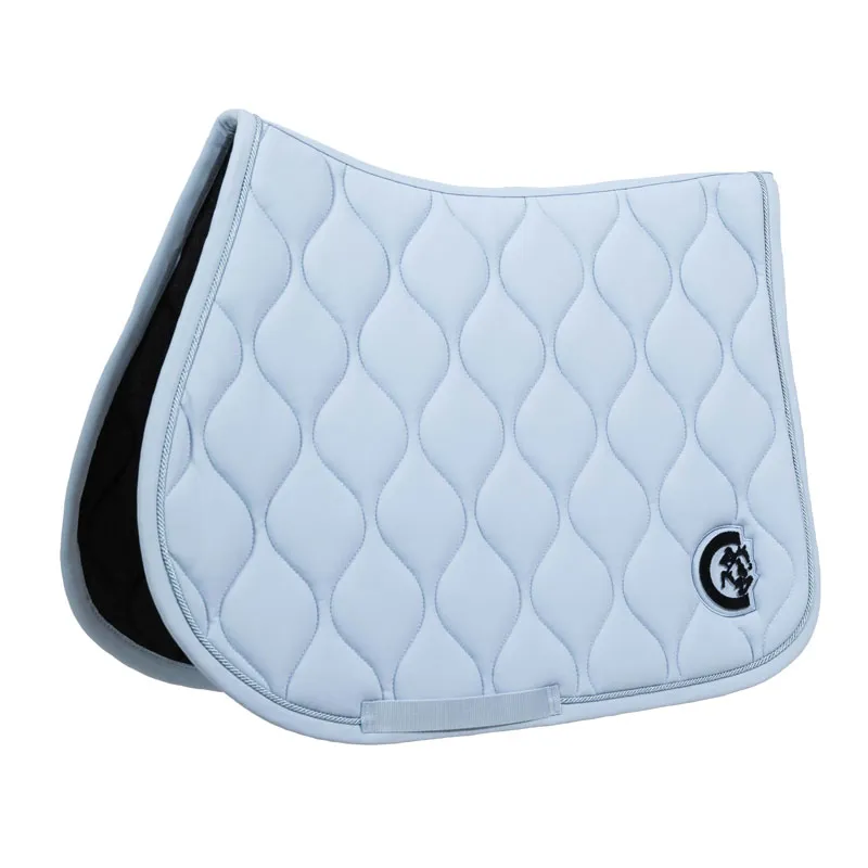 Kentucky Horsewear Jumping Saddle Pad Wave 3D Logo Light Blue
