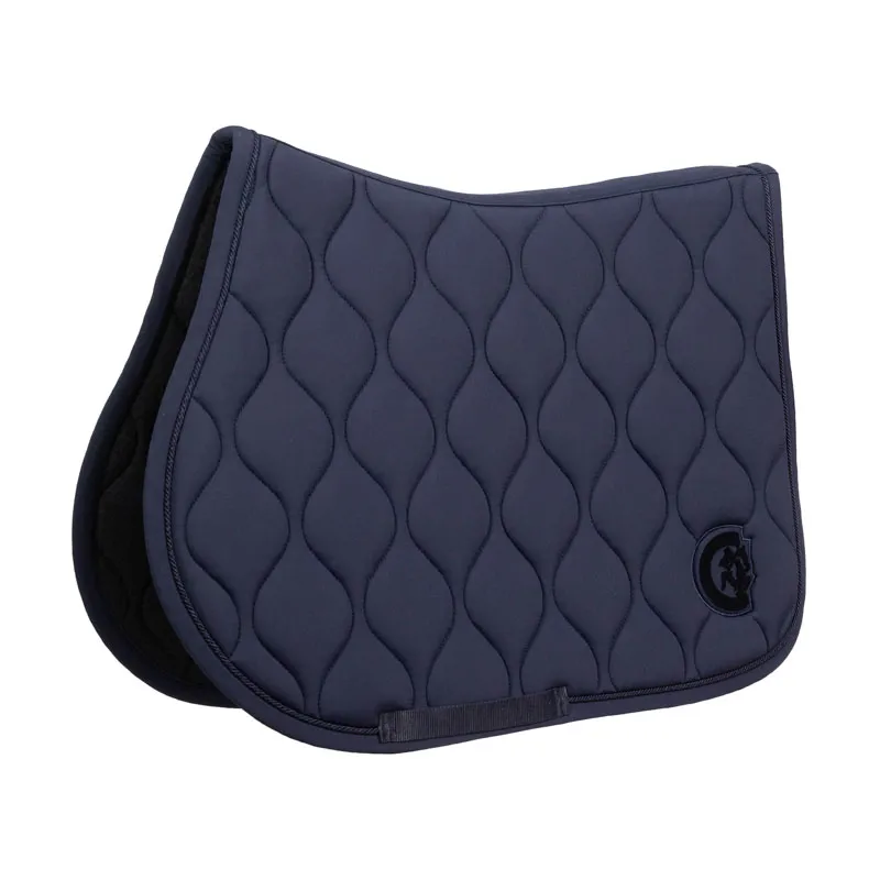Kentucky Horsewear Jumping Saddle Pad Wave 3D Logo Navy