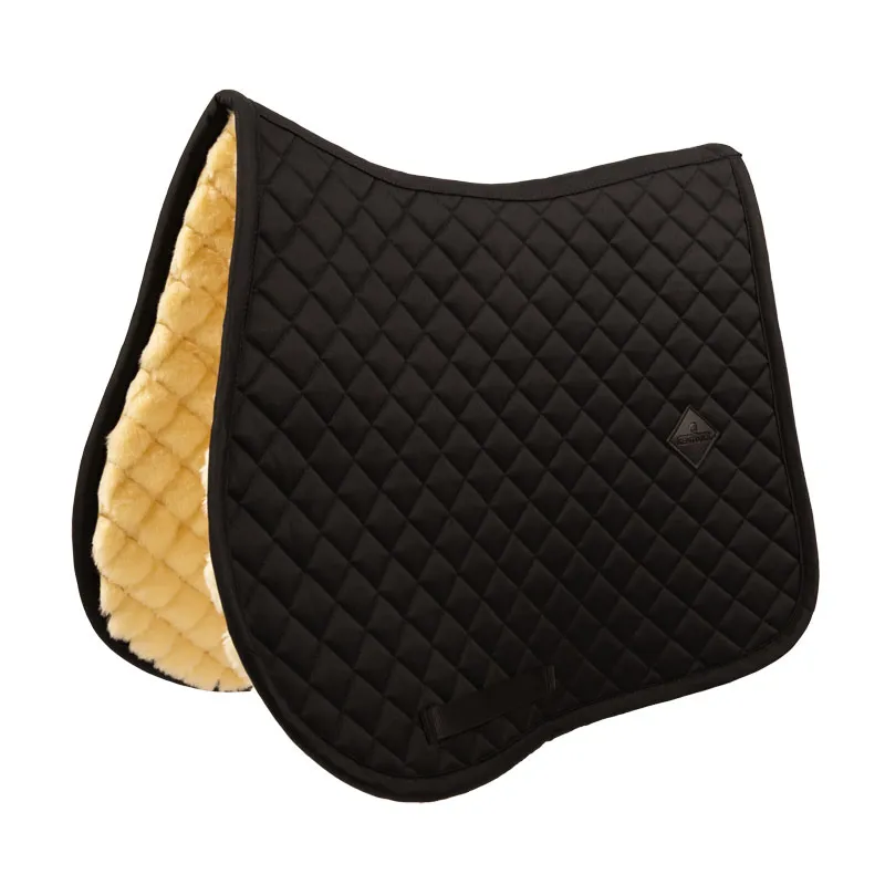 Kentucky Skin Friendly Saddle Pad Sheepskin Diamond Show Jumping - Black