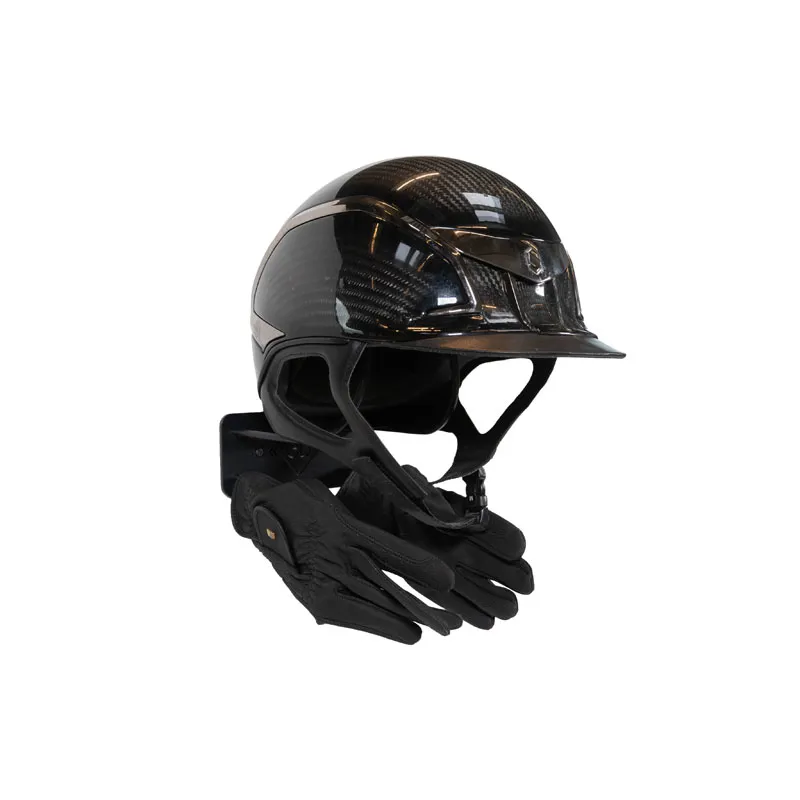 Grooming Deluxe Helmet Holder with Hook Black