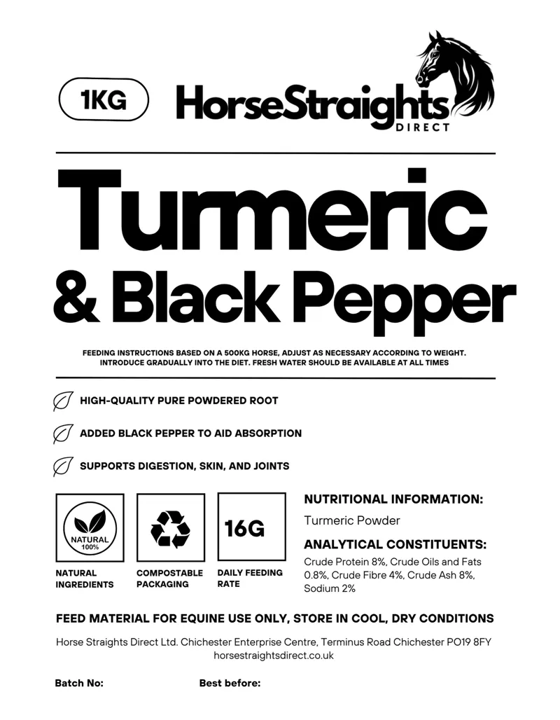 Horse Staights Direct Turmeric Black Pepper 1kg-1