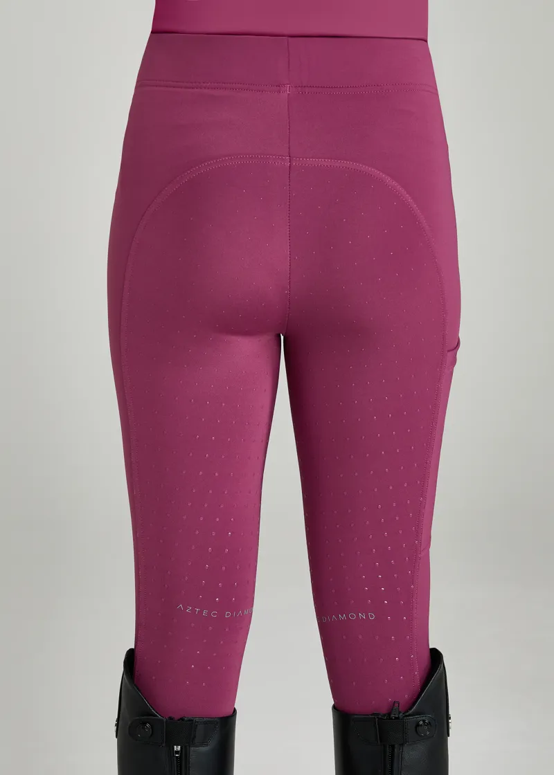Aztec Diamond YR Raspberry Full Seat Leggings-1
