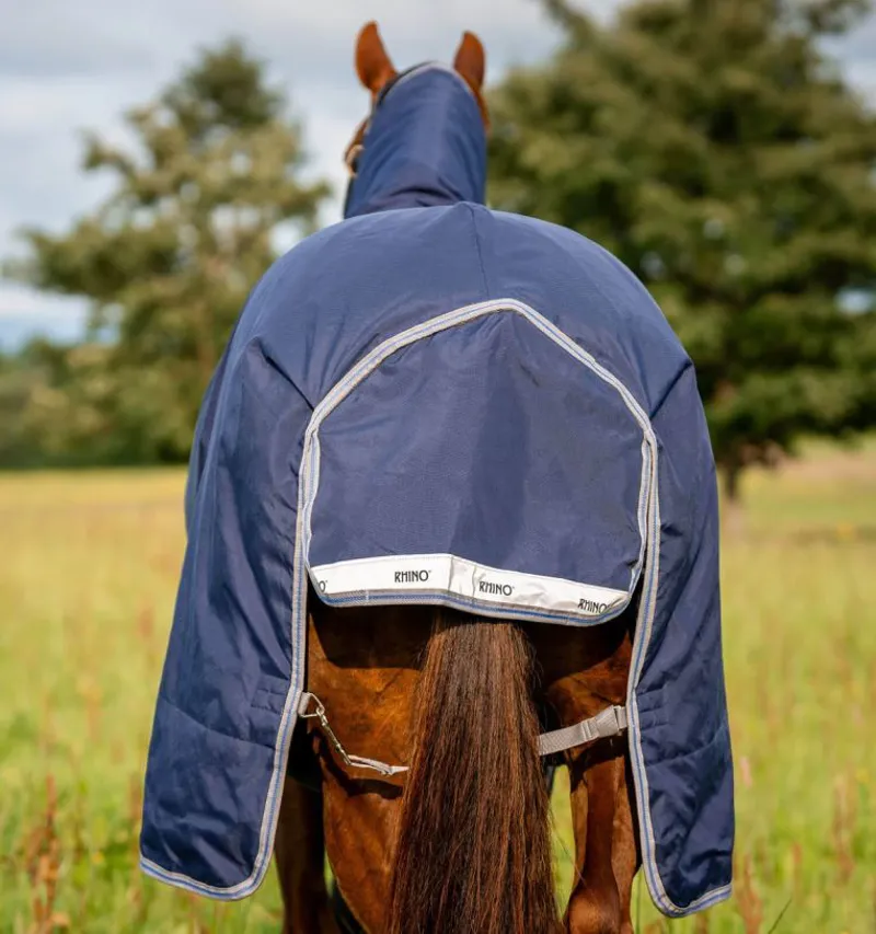 Horseware Rhino Plus with Vari-Layer Turnout Heavy 450g - Navy-2
