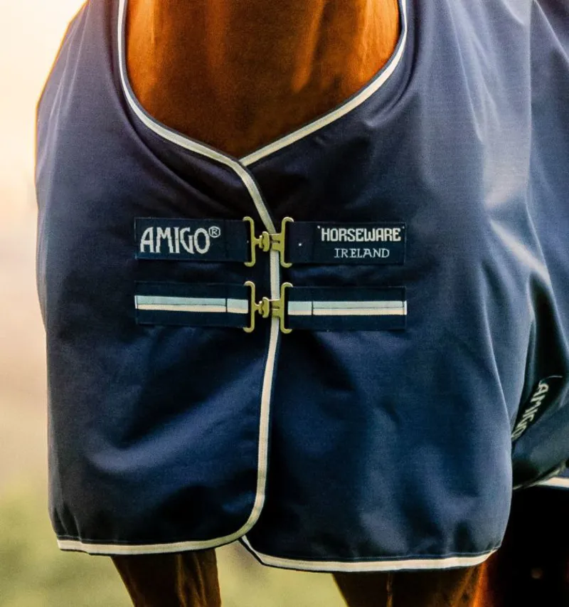 Amigo Ripstop 900D Standard Neck 0g Turnout Rug - Whitney Navy-1