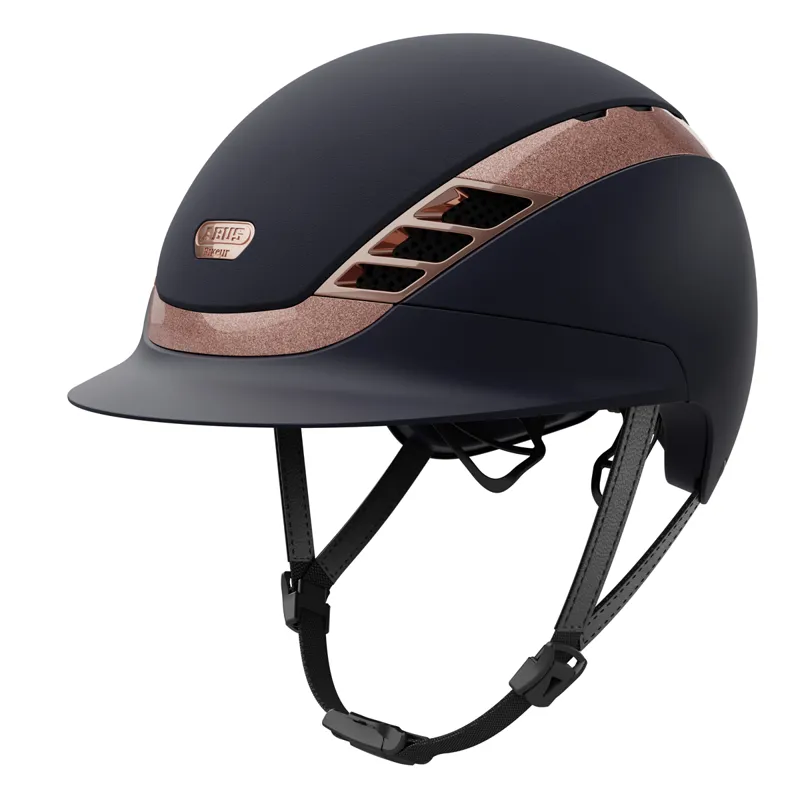 Pikeur Abus Airluxe Supreme Riding hat Midnight Blue/ Rose Gold