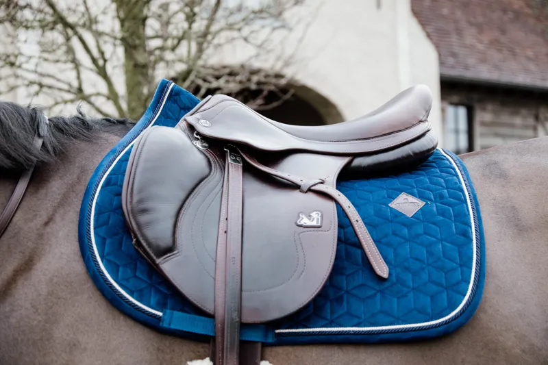 Kentucky Horsewear Saddle Pad Basic Velvet SJ Navy-1
