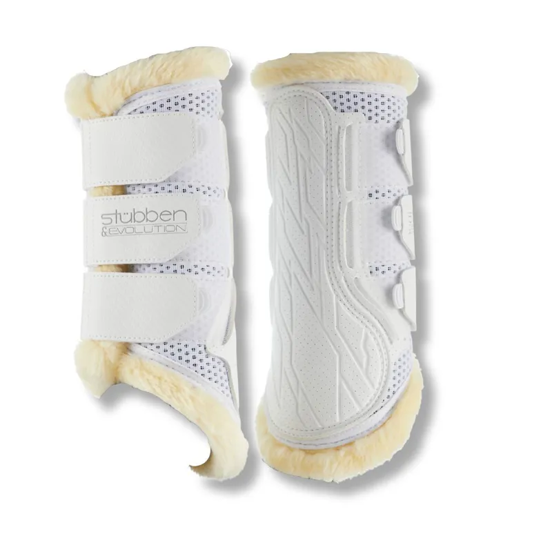 Stubben Airflow Brushing Boots Sheepskin Lined White