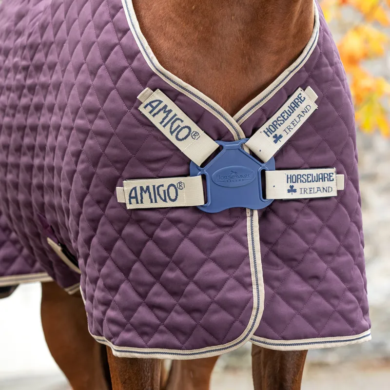 Horseware Amigo Stable Plus Disc Front Medium Fig/Navy/Tan-1