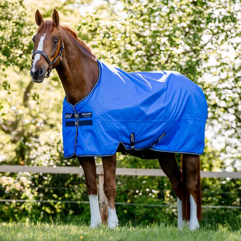 Amigo Hero 600D Ripstop 50g Turnout Rug- Blue/Navy/Grey-1