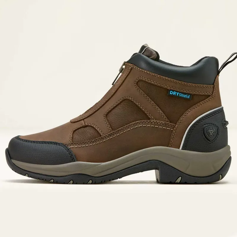 Ariat Womens Terrain Zip H20 Boot - Palm Brown-1
