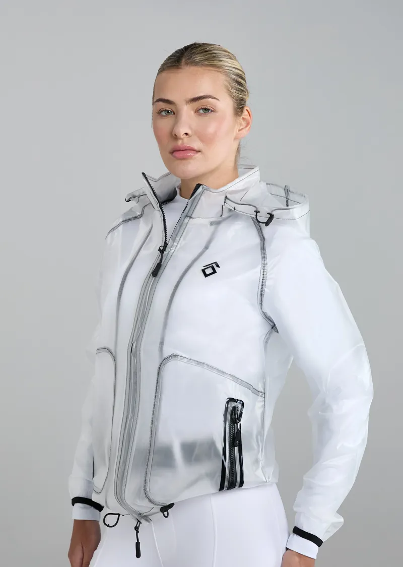 Aztec Diamond Clear Rain Jacket White