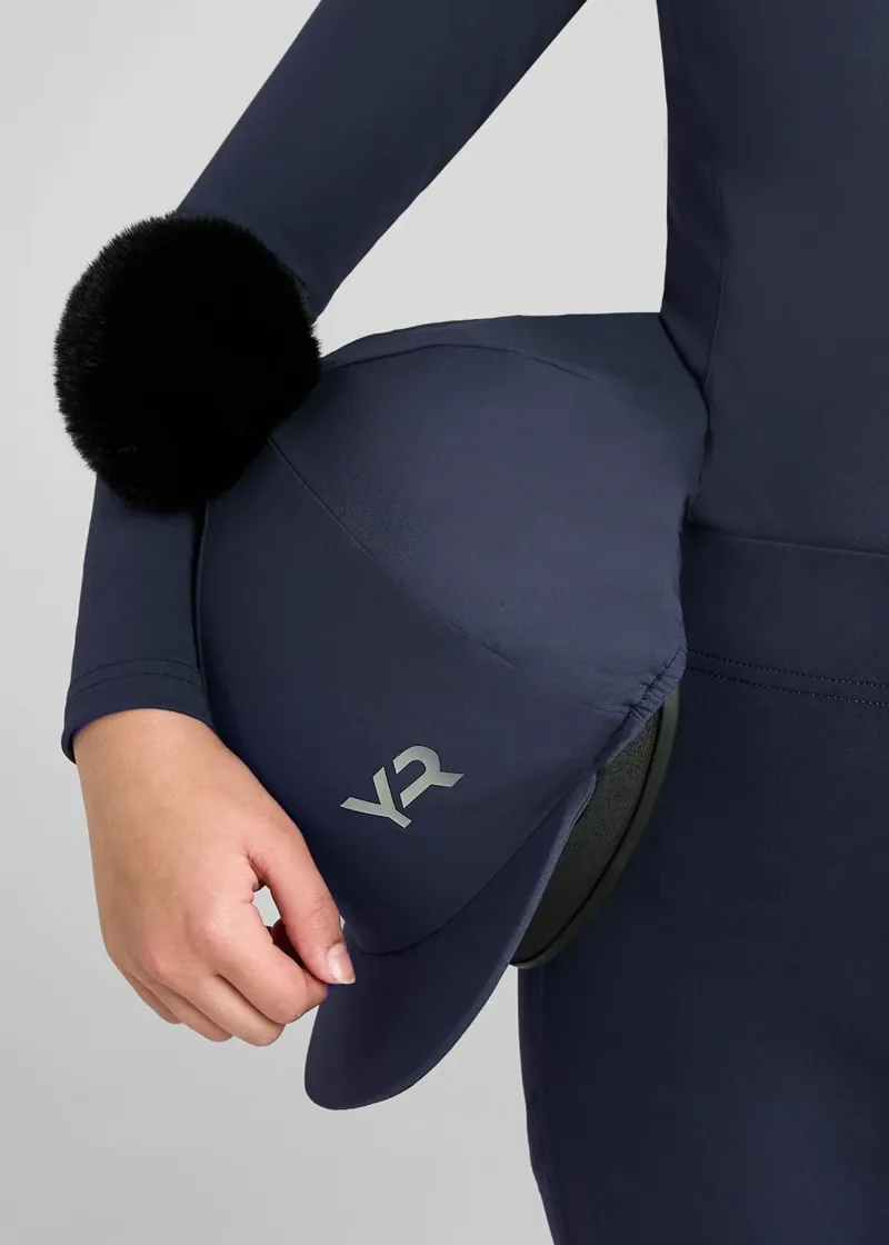 Aztec Diamond Navy Pom Hat Silk