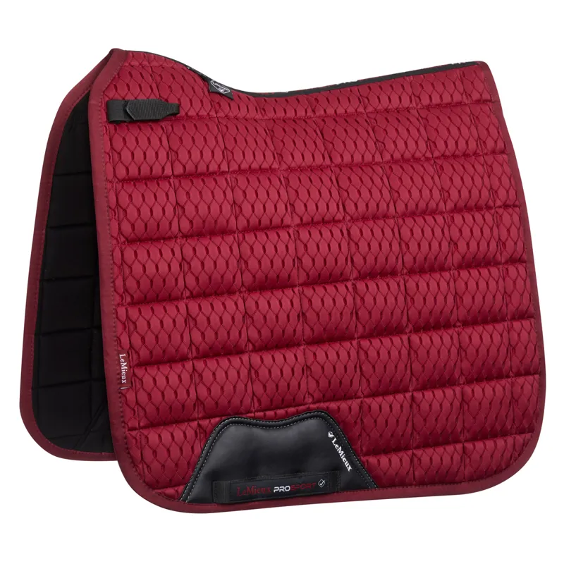 LeMieux Carbon Mesh Air Saddlepad Dressage Burgundy