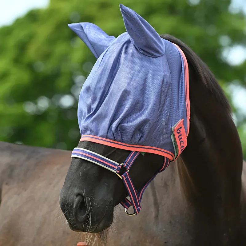 Bucas Freedom Fly Mask Navy/Grape
