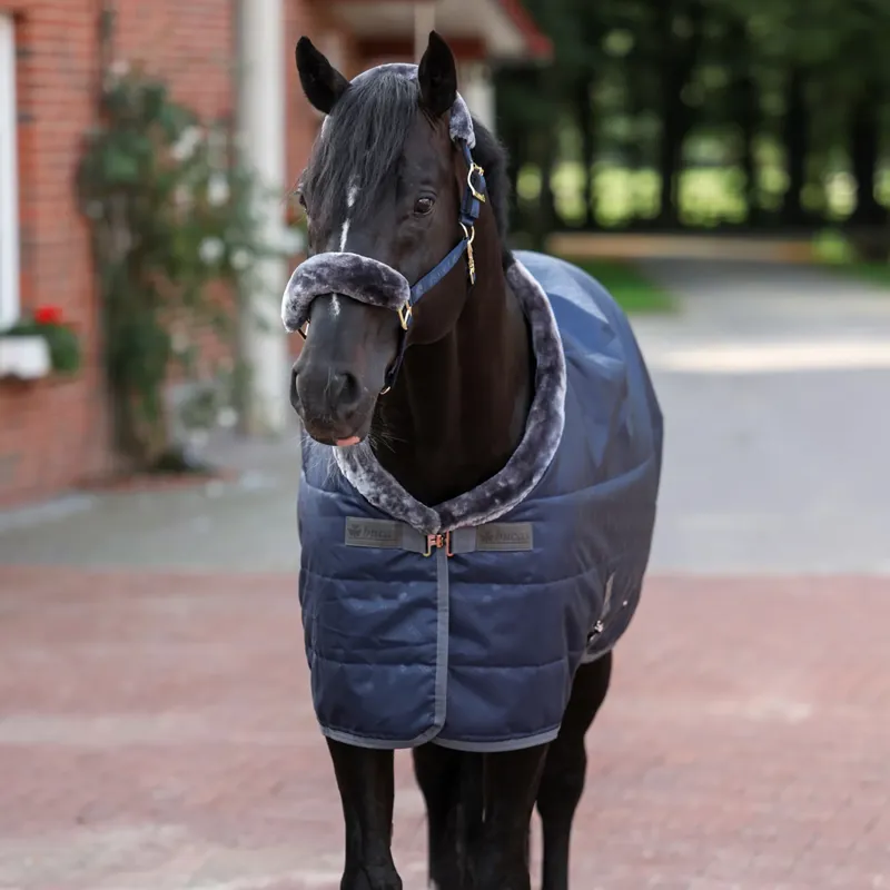Bucas Show - Line Stable Rug Navy/Grey