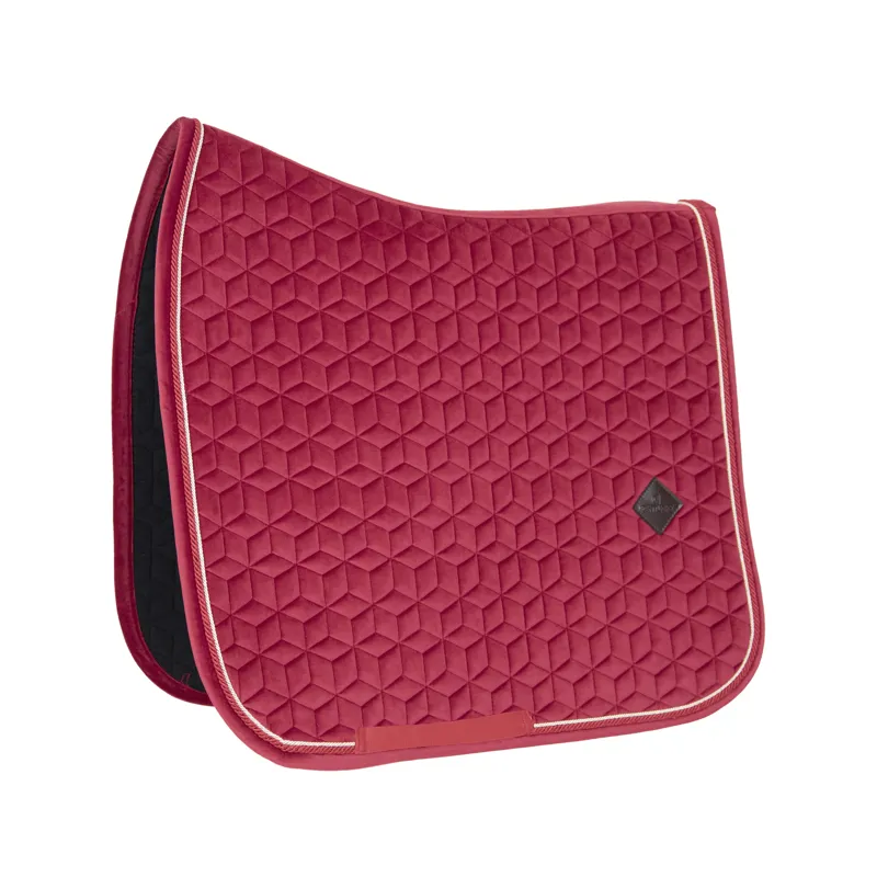 Kentucky Horsewear Saddle Pad Velvet Dressage Fuchsia