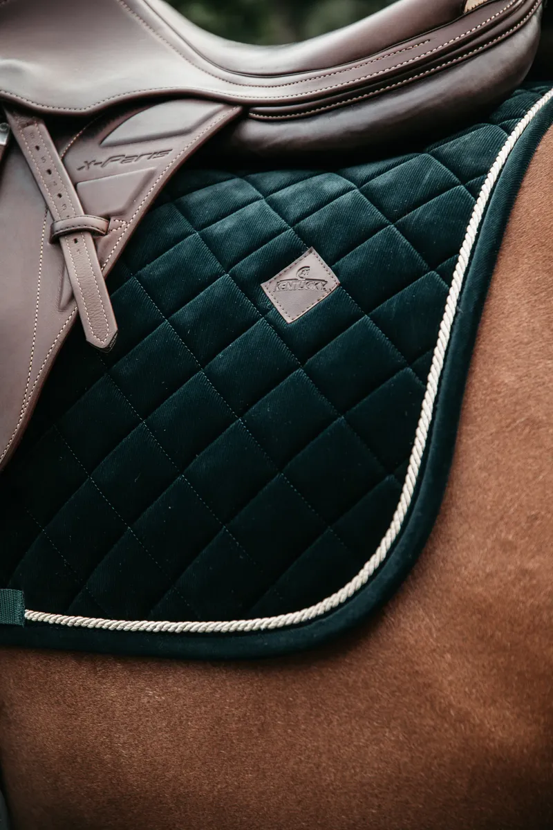 Kentucky Horsewear Corduroy Saddle Pad SJ Green-6