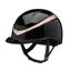 Charles Owen Halo Gloss Black and Rose Gold