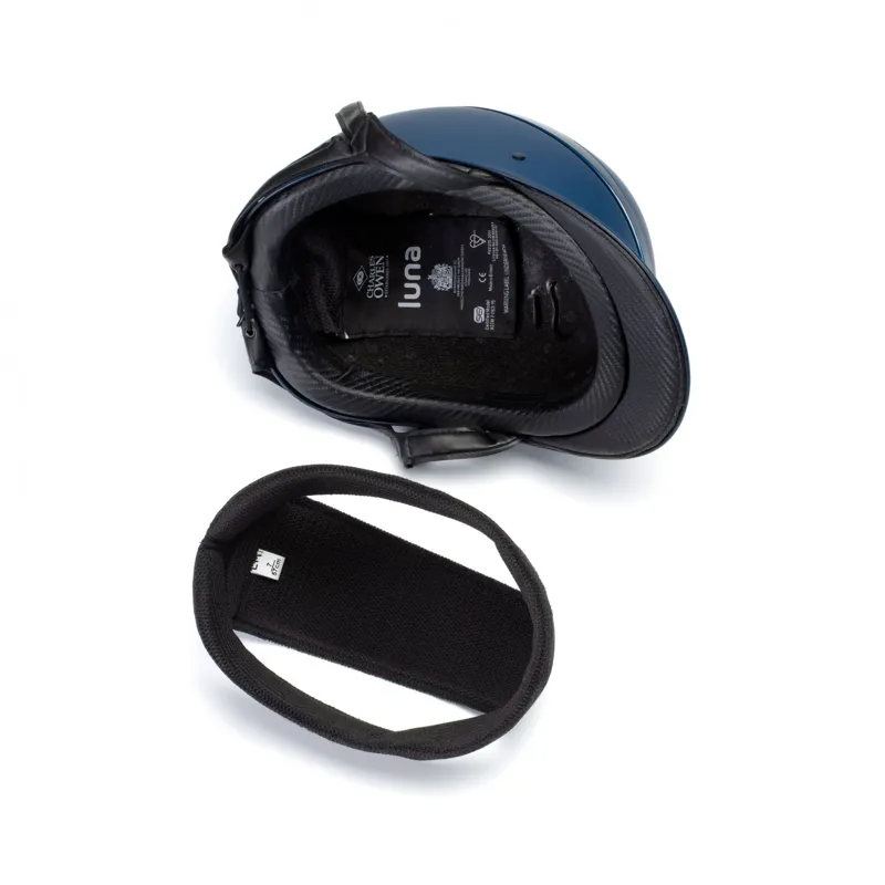 Charles Owen Luna Riding Hat Navy matt gloss-1