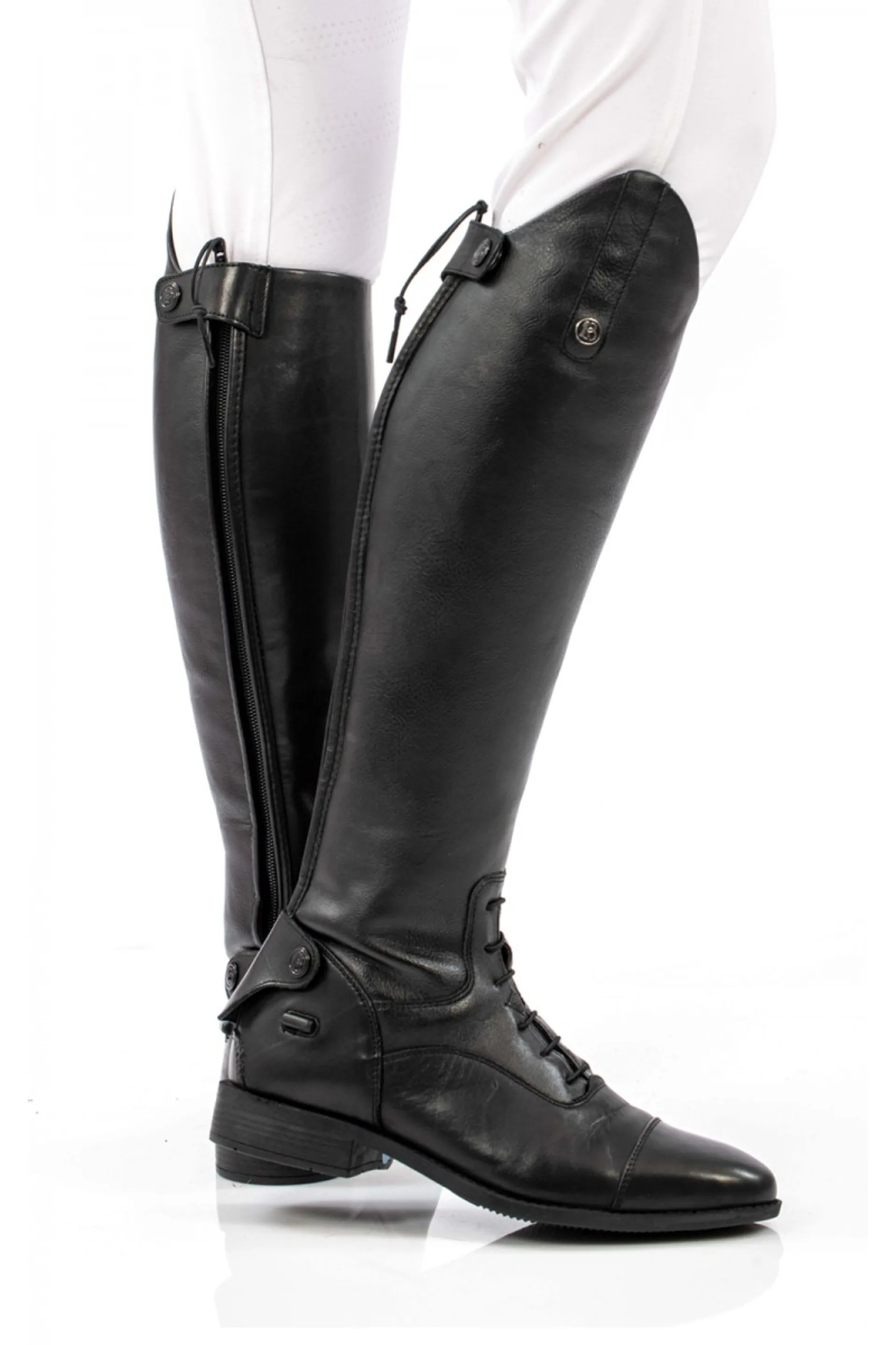 Brogini Como V2 Long Laced Front Riding Boots Black