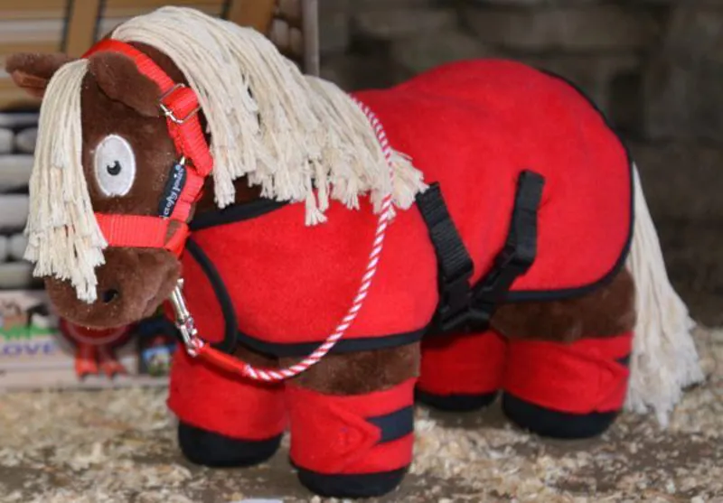 Crafty Ponies Rug Set Red