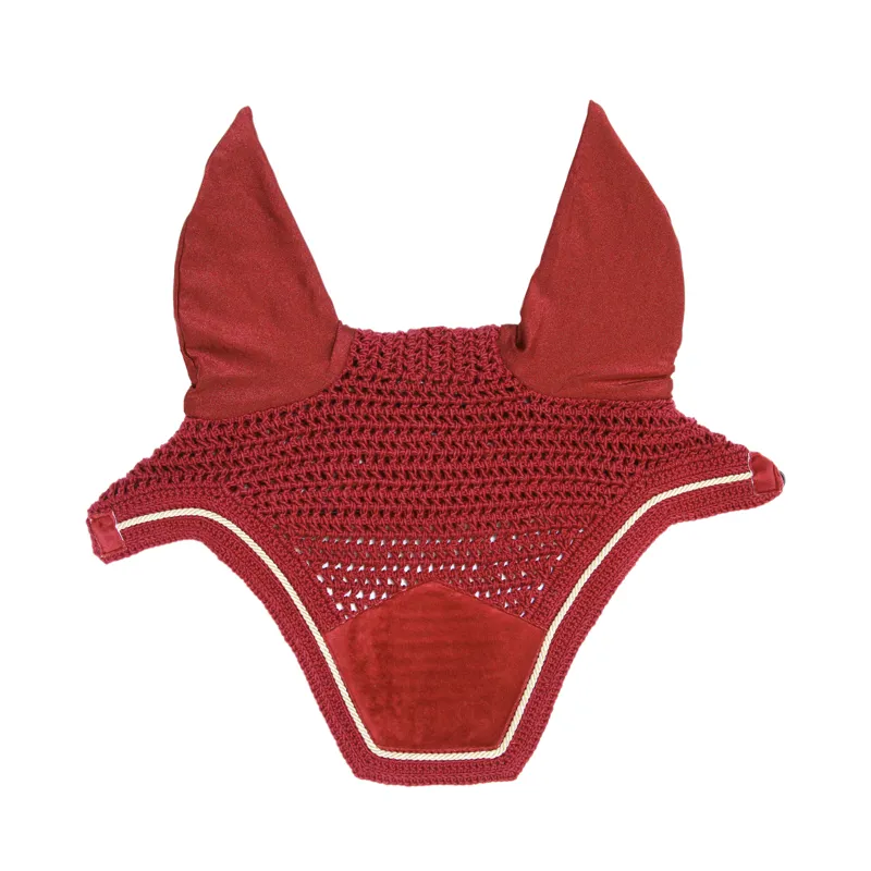 Kentucky Horsewear Velvet Wellington Fly Veil Red