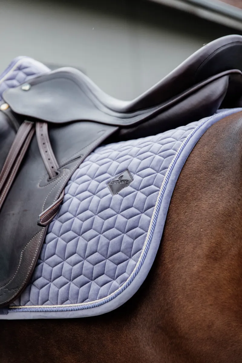 Kentucky Horsewear Saddle Pad Velvet Dressage Purple-2