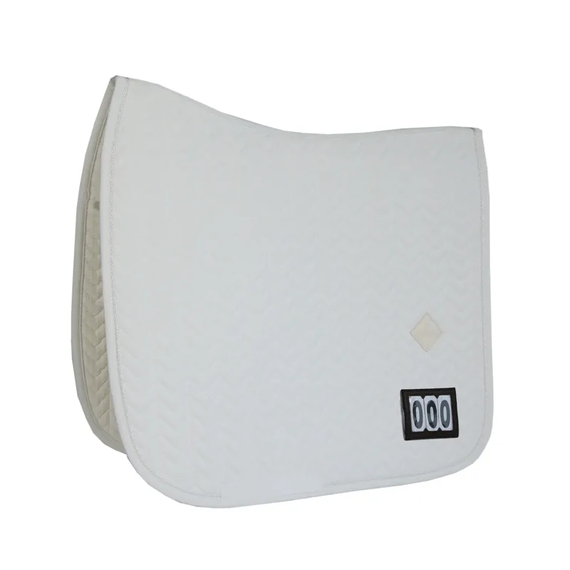 Kentucky Horsewear Fishbone Saddle Pad Competition Dressage White