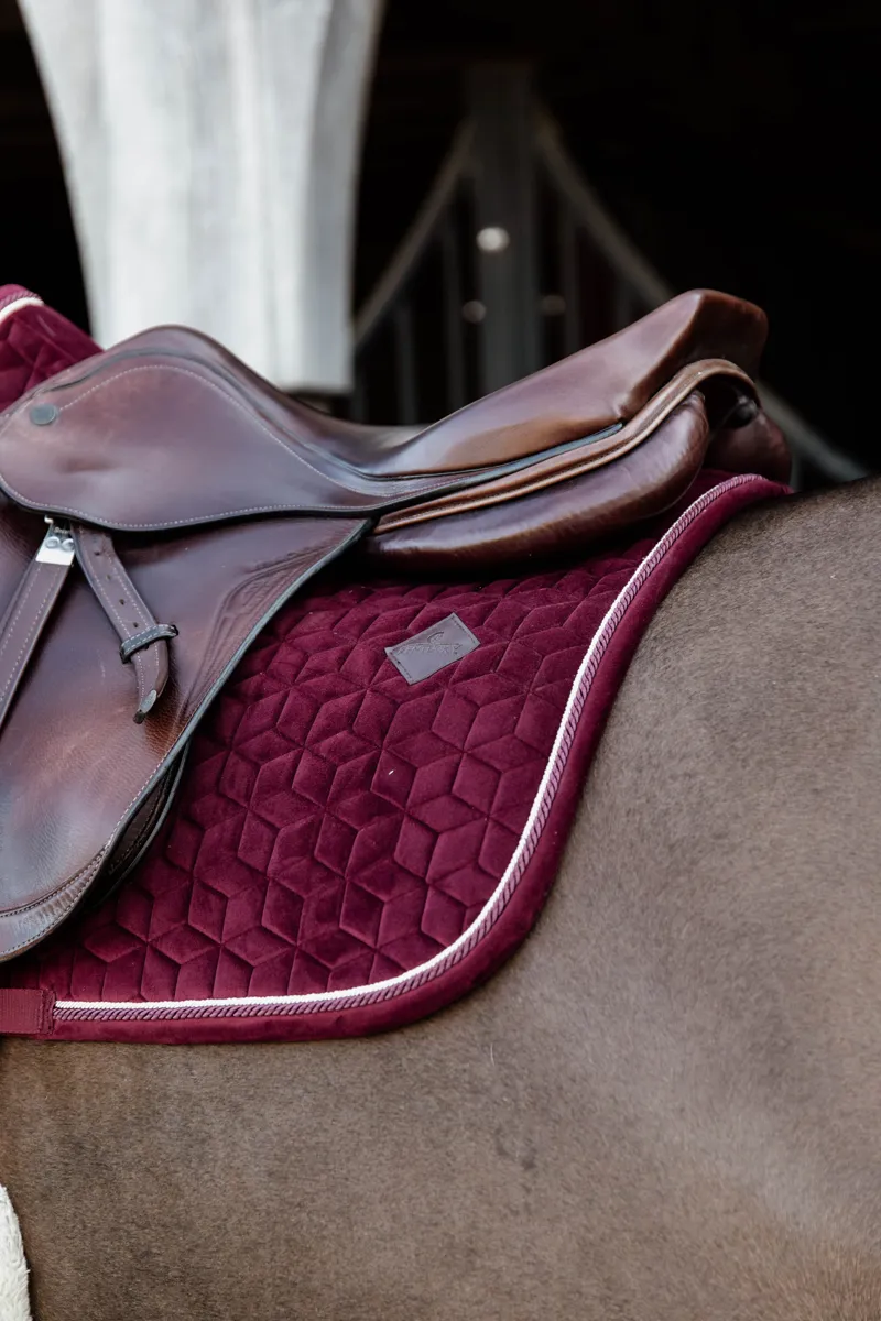 Kentucky Horsewear Saddle Pad Velvet SJ Bordeaux-6