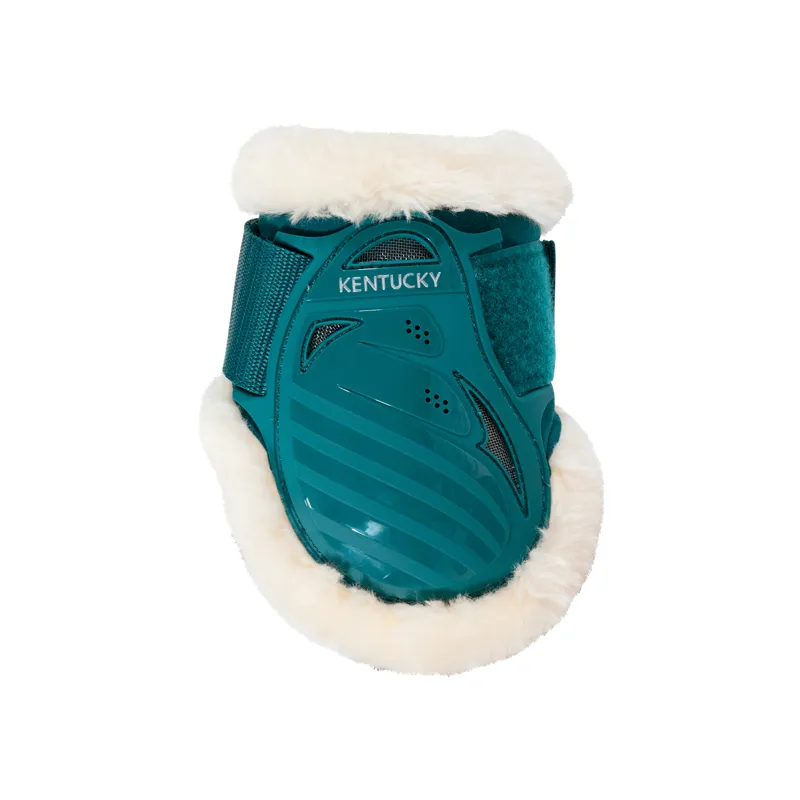 Kentucky Horsewear Vegan Sheepskin Young Horse Fetlock Boots Emerald-1