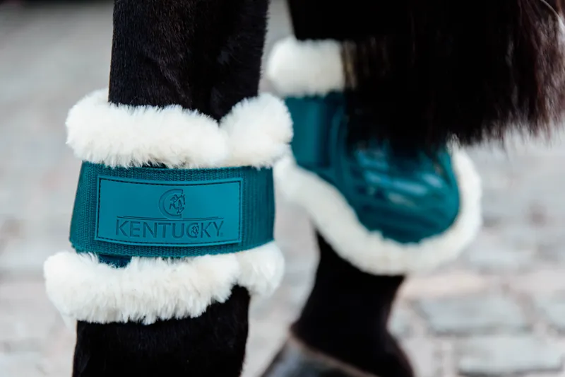 Kentucky Horsewear Vegan Sheepskin Young Horse Fetlock Boots Emerald