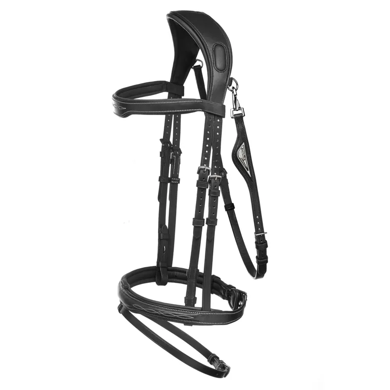 Equiline Anatomical Jump Flash Bridle Black