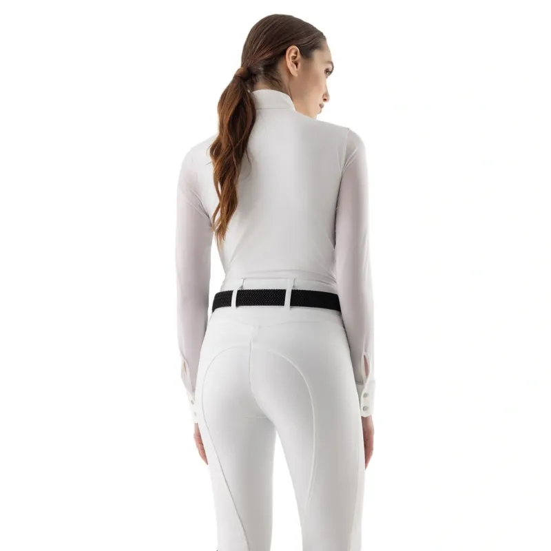 Equiline Eqgelsa Womens Long Sleeve Competition Shirt - White-3