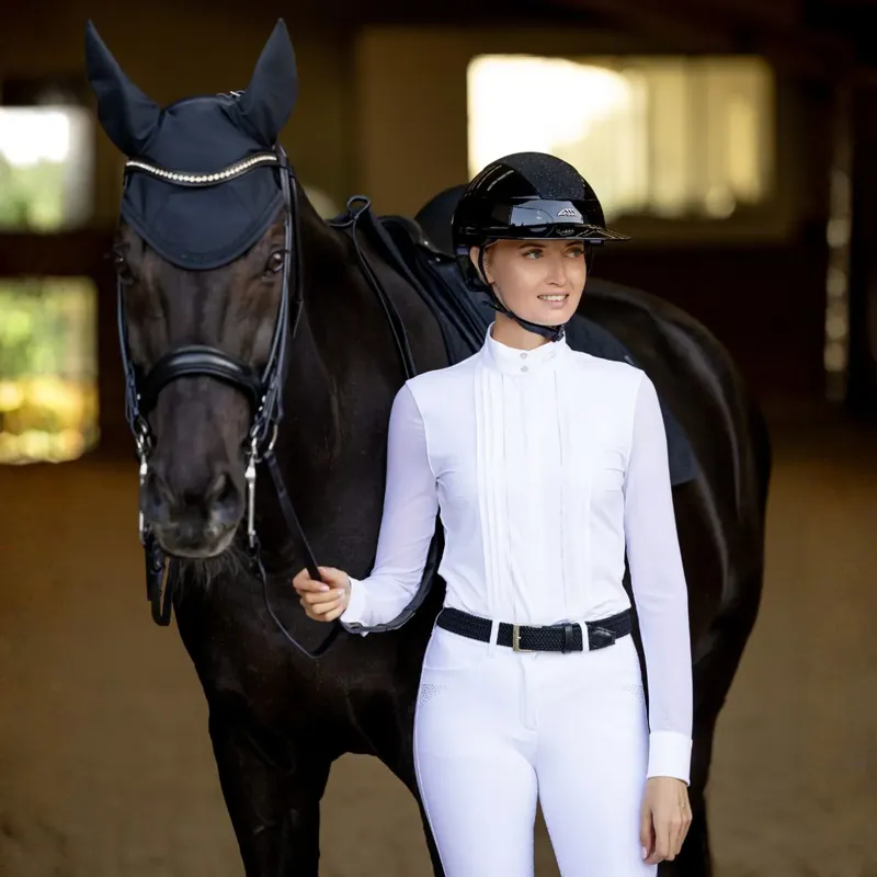 Equiline Eqgelsa Womens Long Sleeve Competition Shirt - White-5