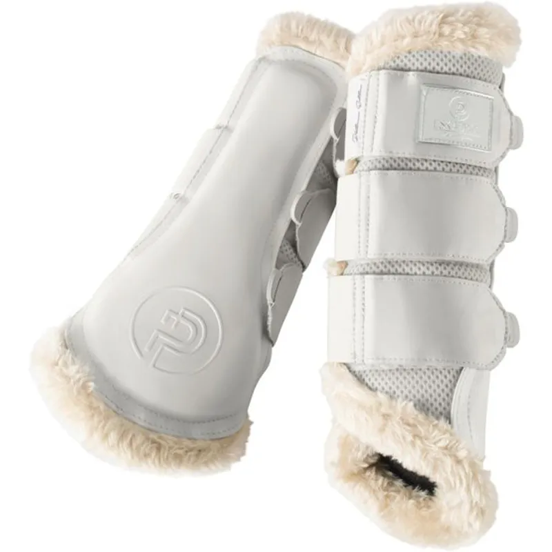 Eskadron Platinum Edition Mesh Faux Fur Soft Tendon Boots Pearl Grey