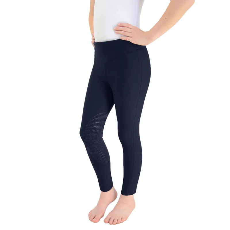HY Blizzard Childrens Softshell Winter Riding Tights Navy
