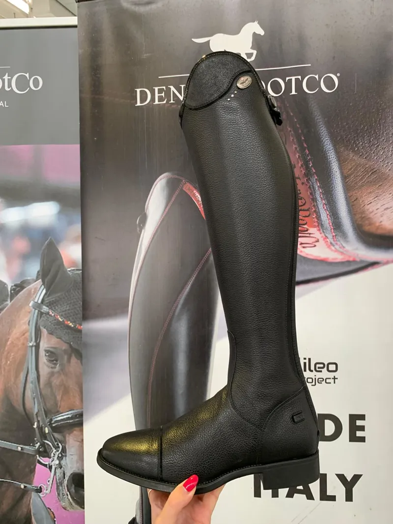 DeNiro Salentino/01 Riding Boot Unlaced Quick Leather Glitter Black 