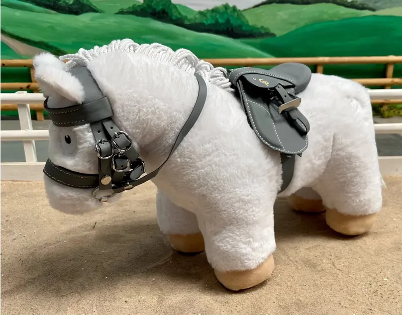 Crafty Ponies Leather Tack Set Grey-1