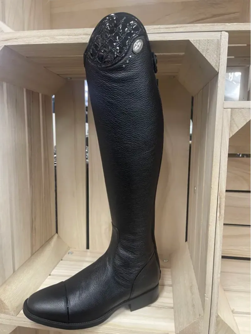 DeNiro Salentino/01 Riding Boot Unlaced Quick Leather Lucidi Black 