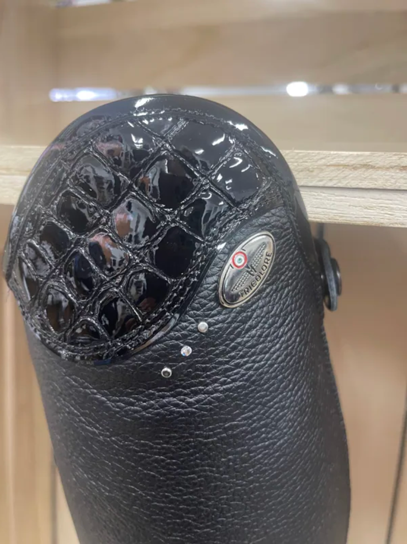 DeNiro Salentino/01 Riding Boot Unlaced Quick Leather Lucidi Black -1