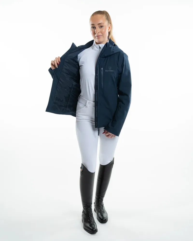 Equidry Iris Warm Waterproof Riding Jacket - Navy-10